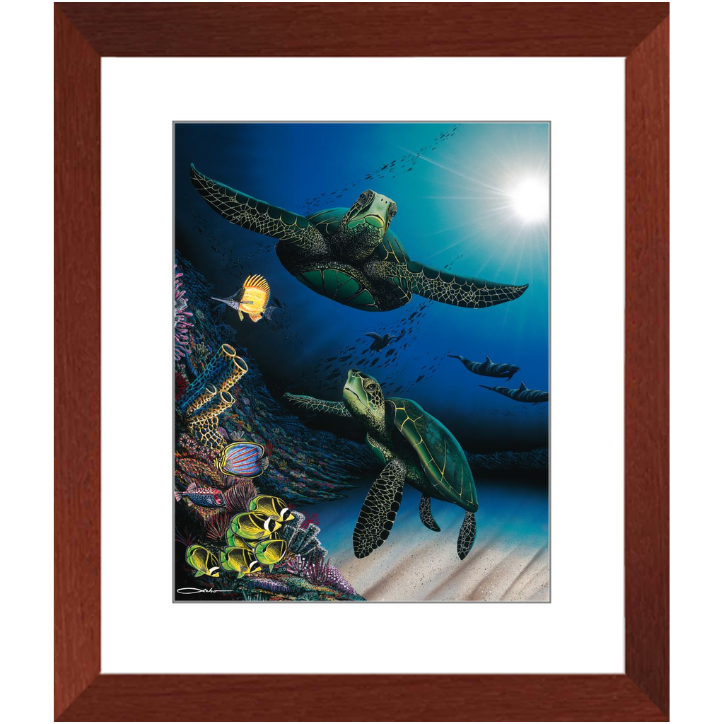 "Honu Reef" Framed Prints