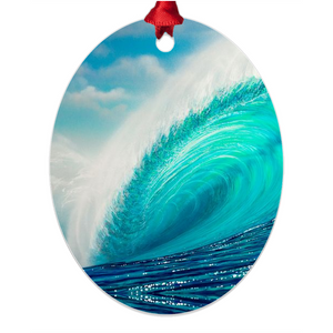 "Sea Glass" Metal Ornaments
