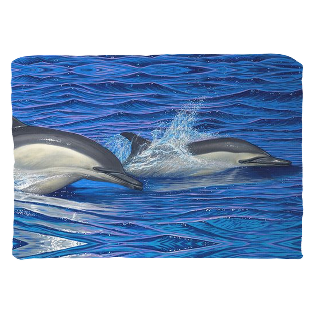 "Dolphin Blue" Throw Pillows