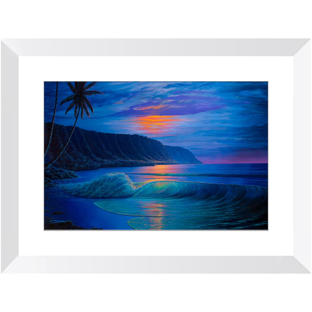 "Haleiwa Harvest Moon" Framed Prints