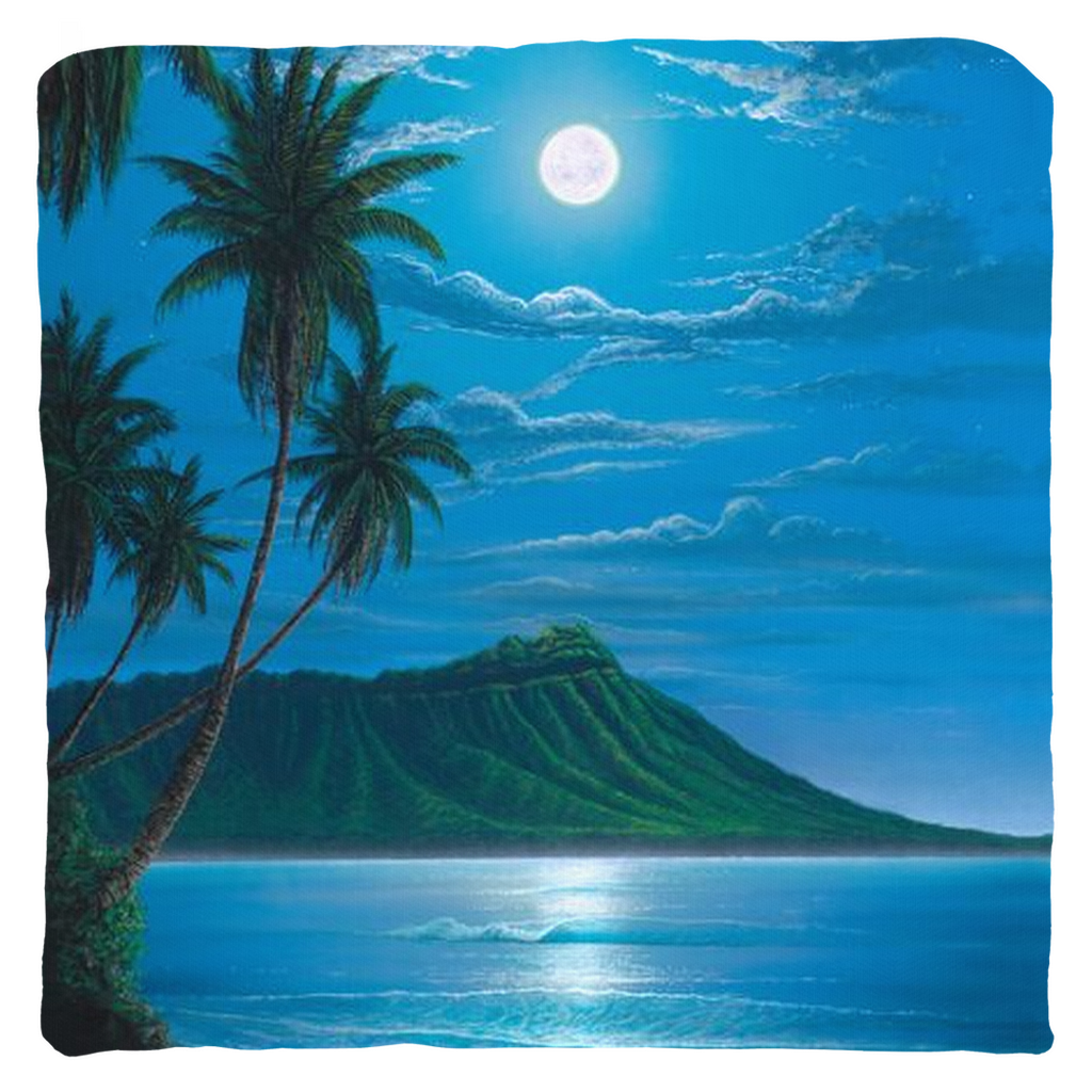 "Diamond Head Moon" Throw Pillows