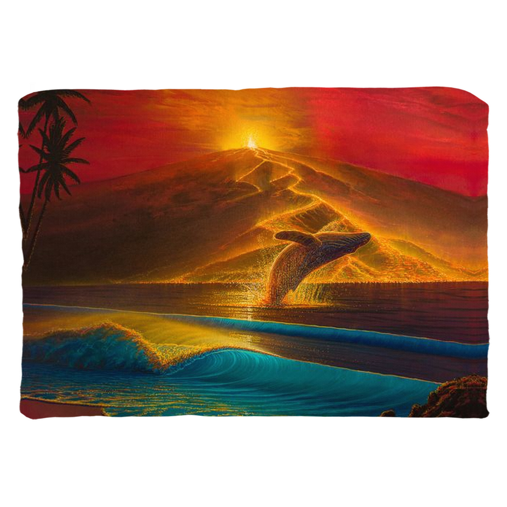 "Mauna Loa Awakes" Throw Pillows