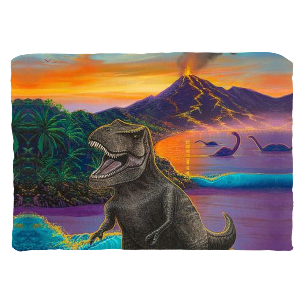 "Jurassic Island" Throw Pillows