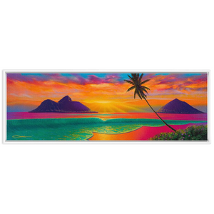 "Sunrise At Lanikai" Framed Traditional Stretched Canvas