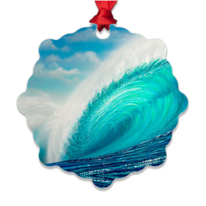 "Sea Glass" Metal Ornaments