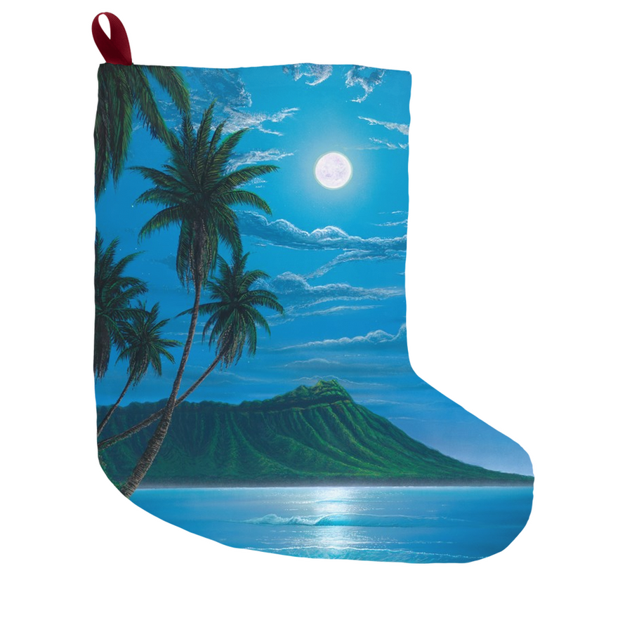 "Diamond Head Moon" Christmas Stockings