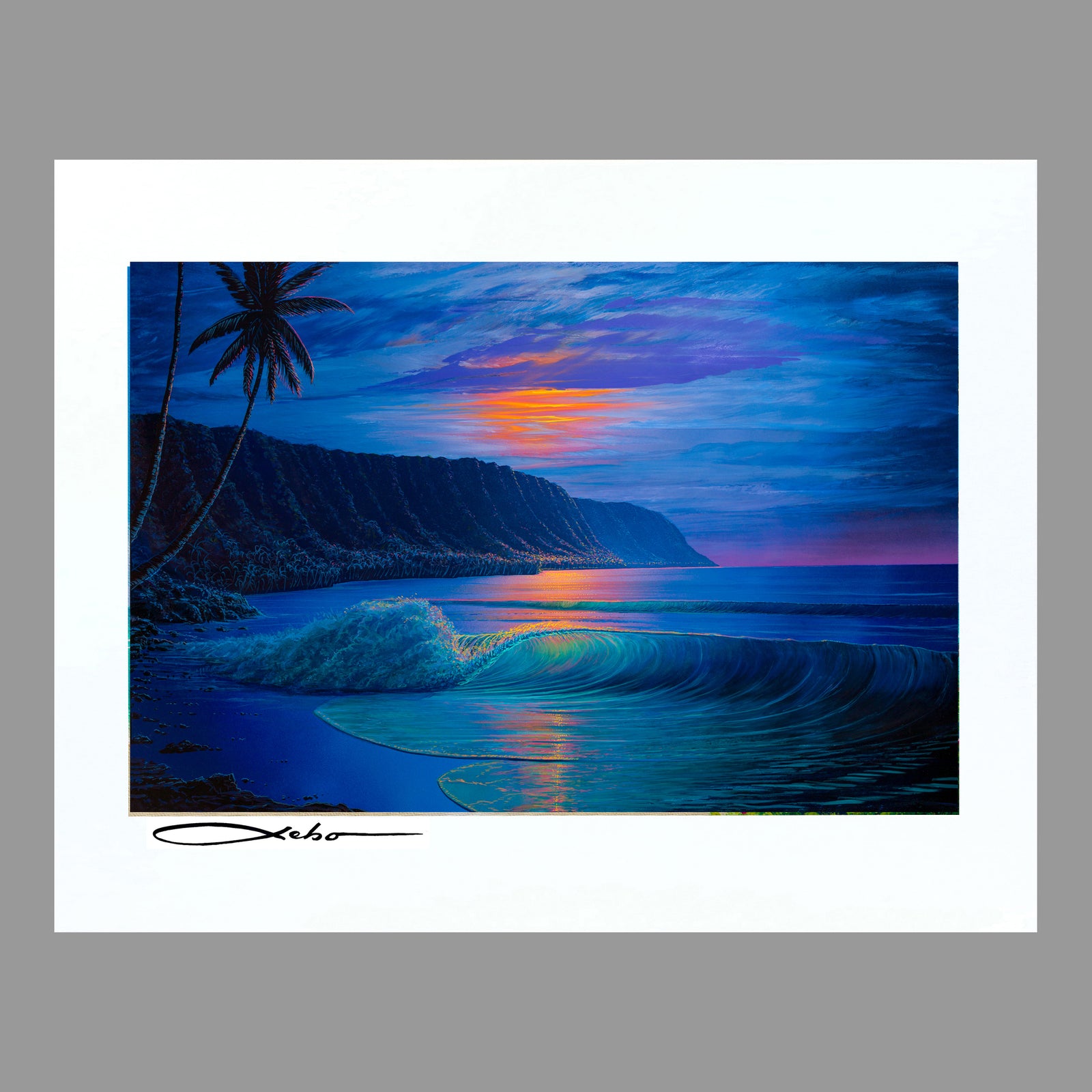 "Haleiwa Harvest Moon""  "11" x 14" Matted Print