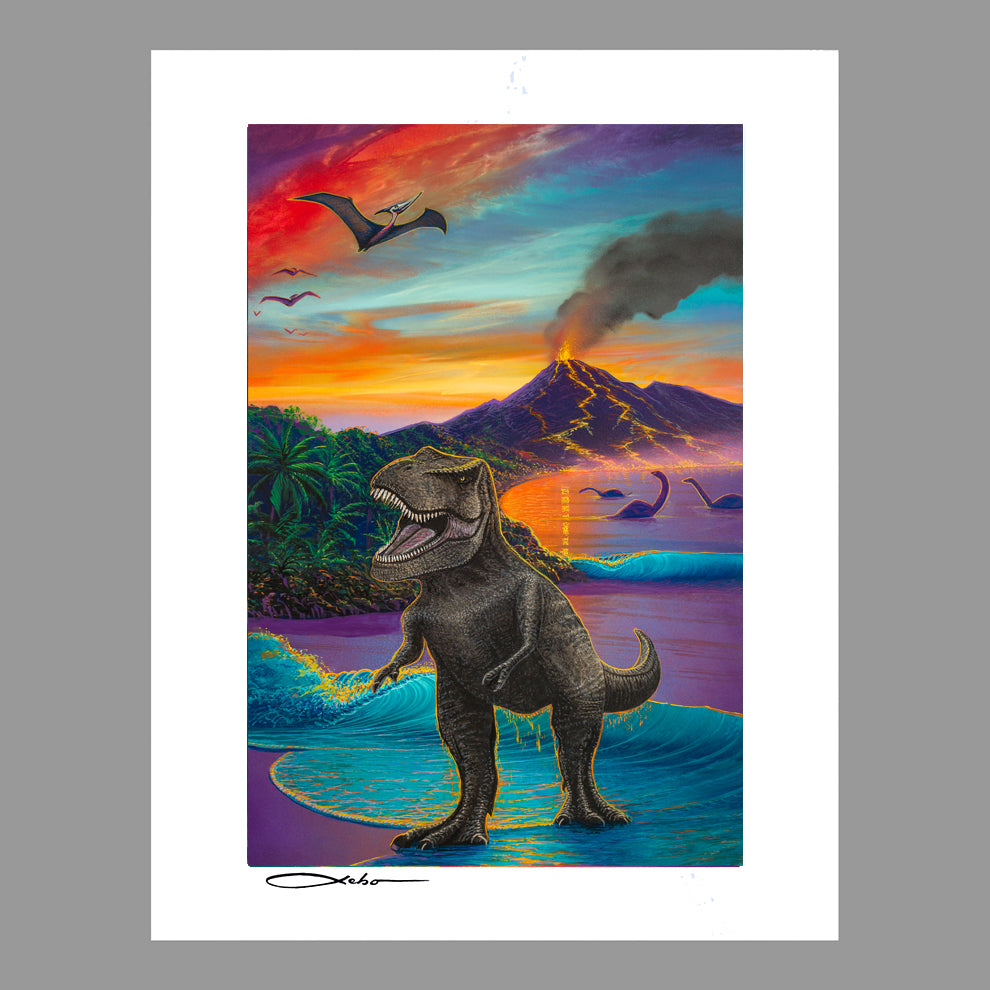 "Jurassic Island" 11" x 14" Matted Print