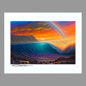 "Sunset At Shark's Cove" 11" x 14" Matted Print