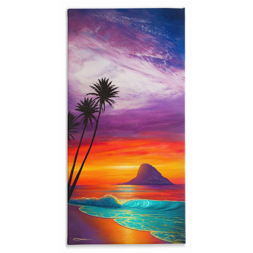 "Sunrise At Mokoli'i" Traditional Stretched Canvas