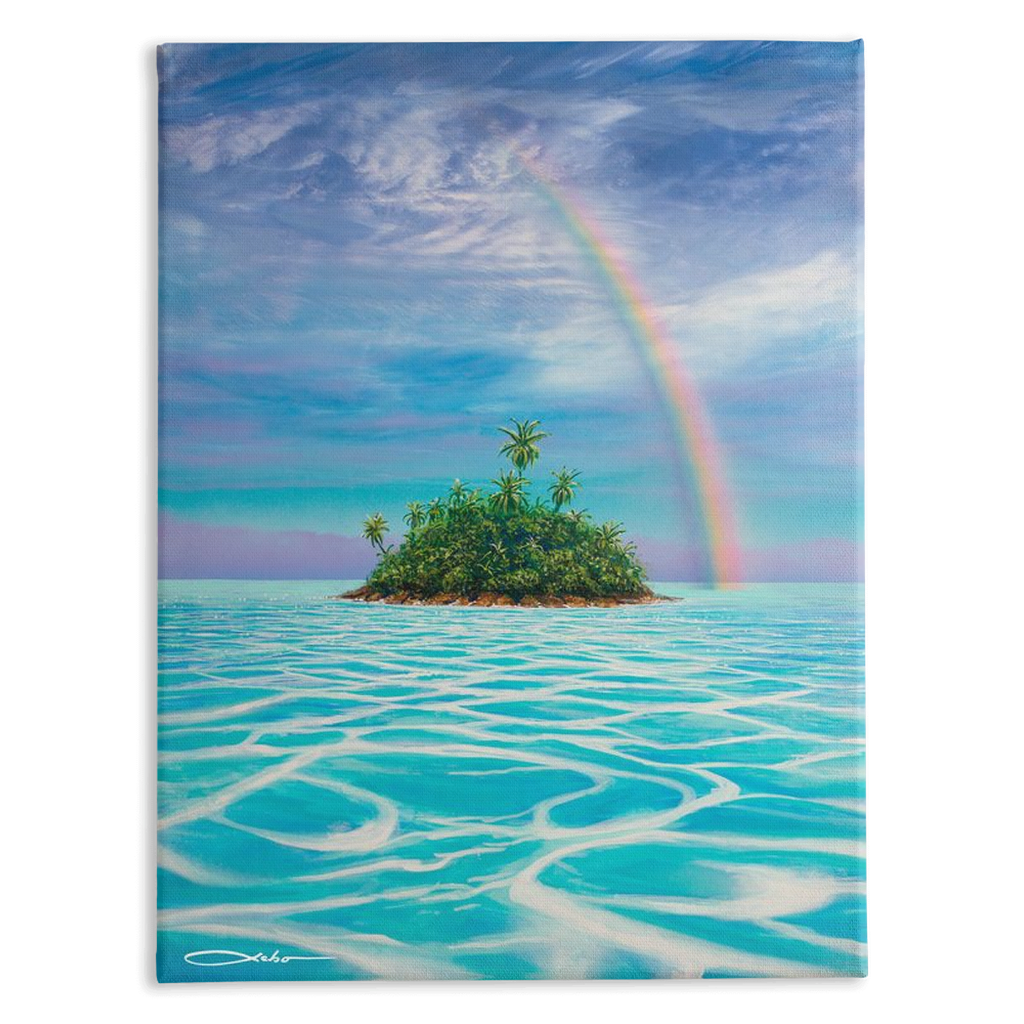 "Heaven's Lagoon" Traditional Stretched Canvas