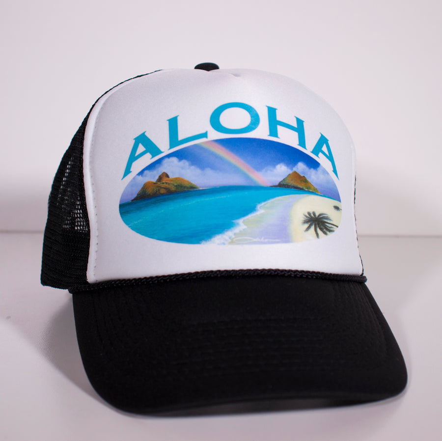 Over the Rainbow Aloha Hat - SeboArt.com