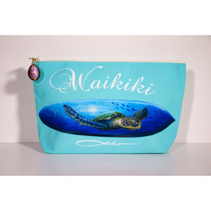 "Blue Waikiki" Accessories Pouch - SeboArt.com