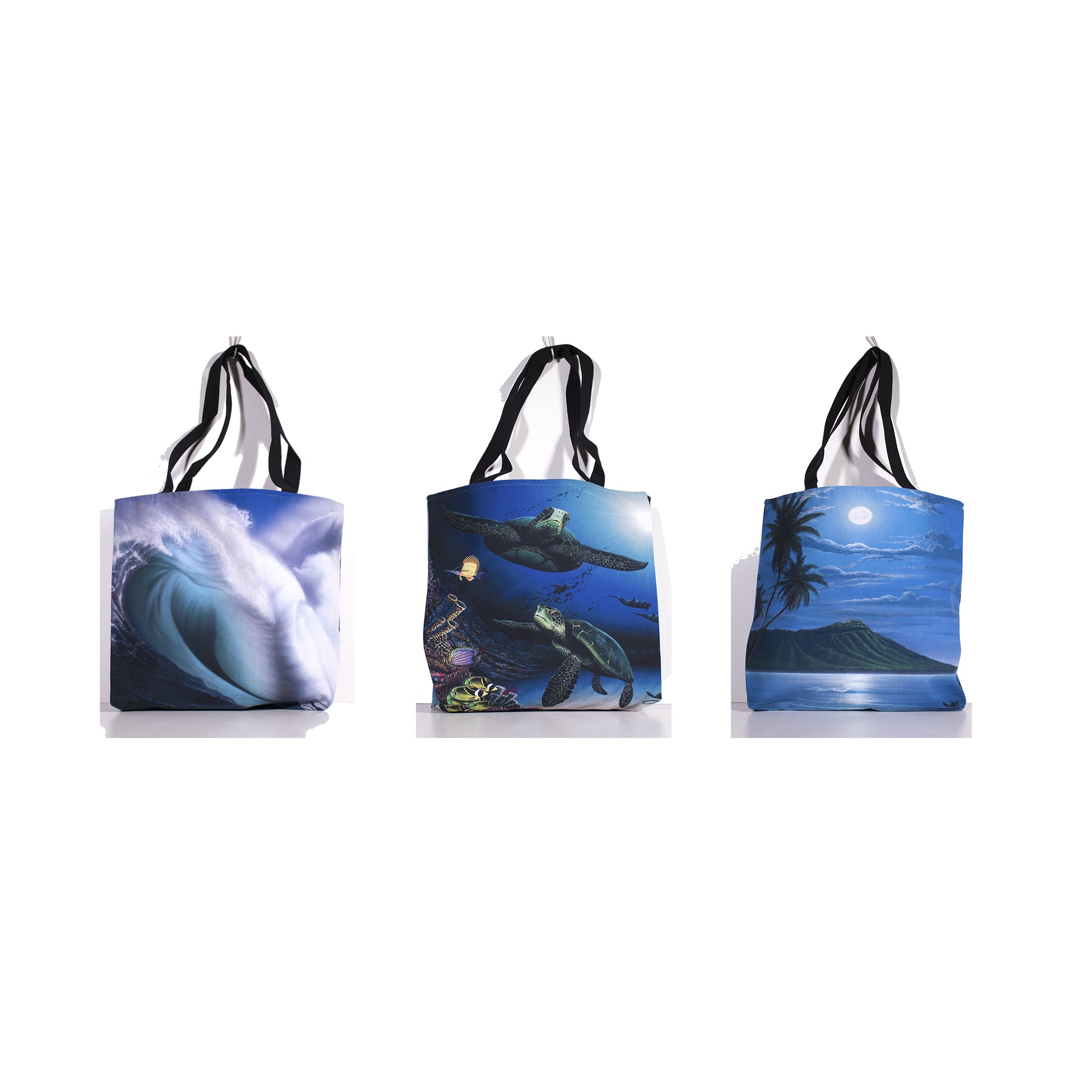 Ocean Blue Collection 18" Tote Bags (Set of 3)
