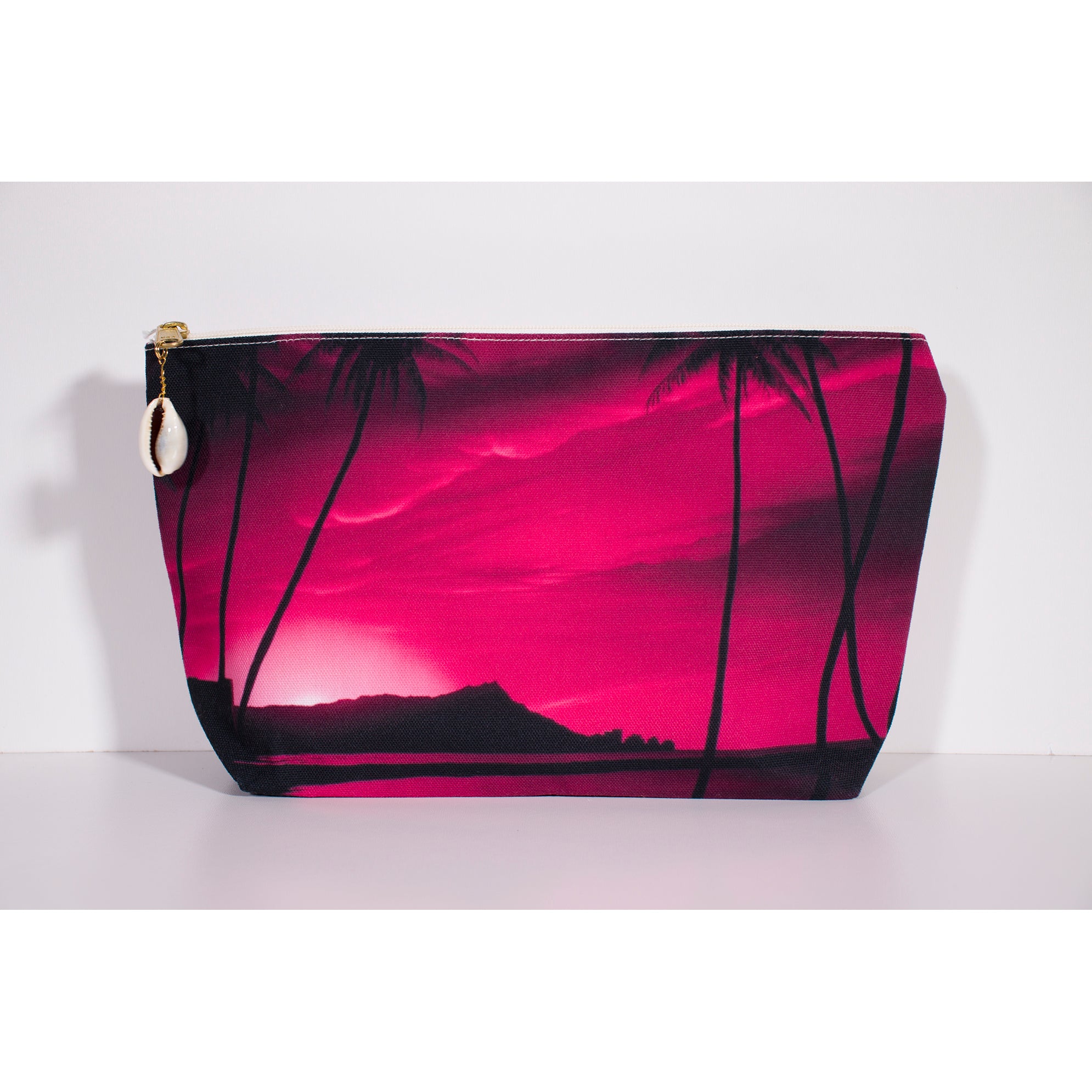 "Diamond Head Pink Pink Sunrise" Accessories Pouch - SeboArt.com