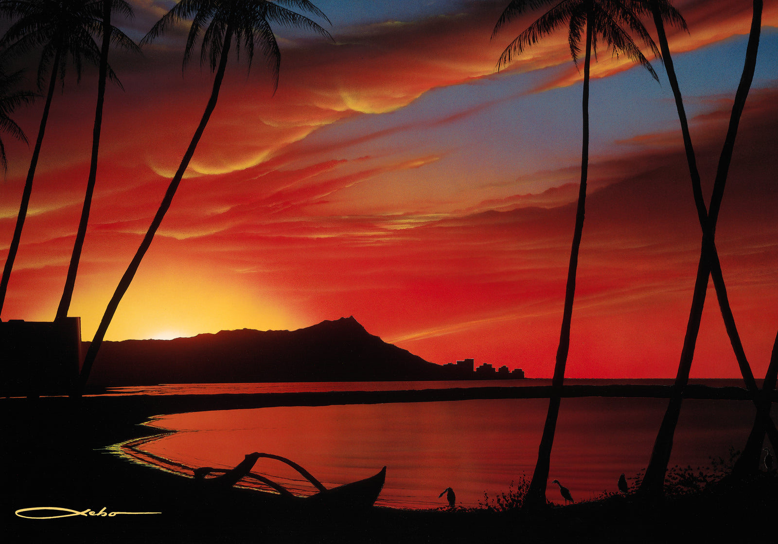 Diamond Head Sunrise Poster 14” x 20”
