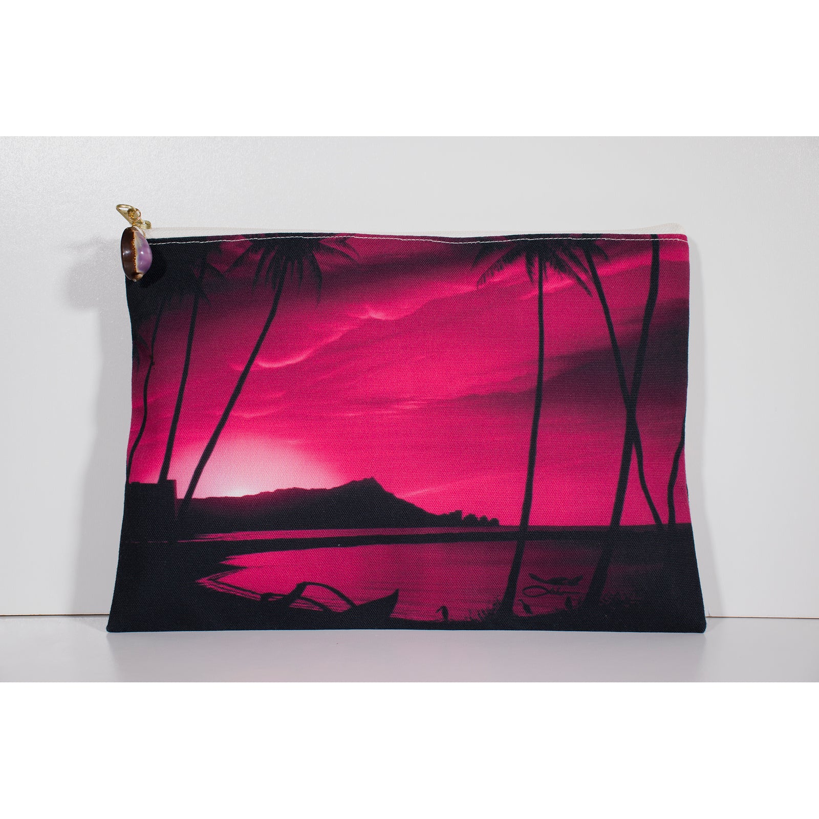 "Diamond Head Pink Pink Sunrise" Accessories Pouch - SeboArt.com