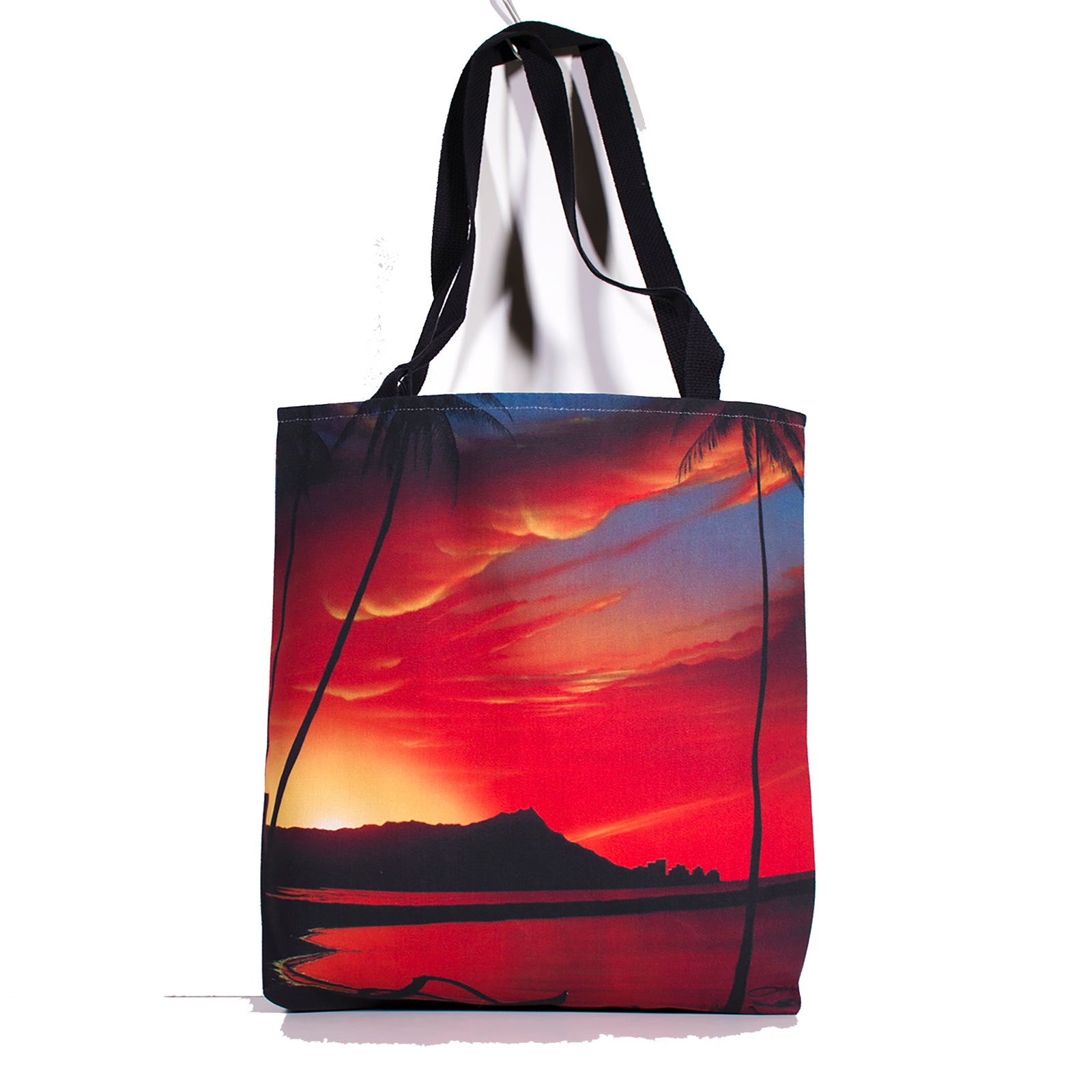"Diamond Head Sunrise" Tote Bag - SeboArt.com