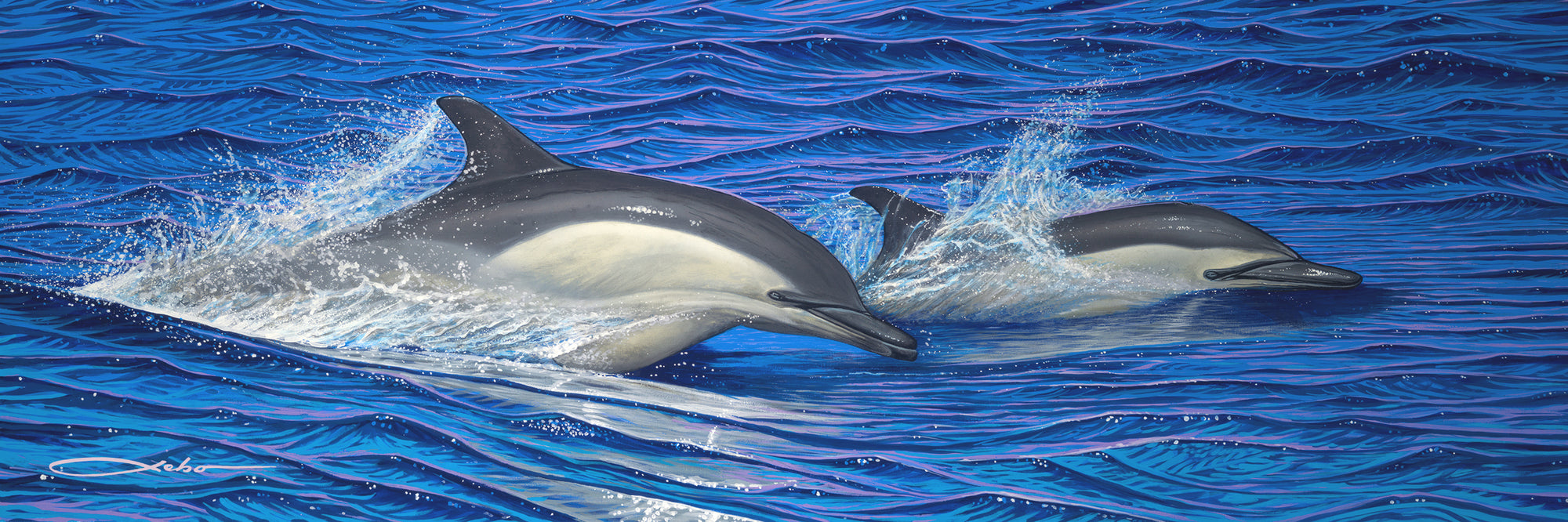 "Dolphin Blue" Limited Edition Fine Art Giclee - SeboArt.com