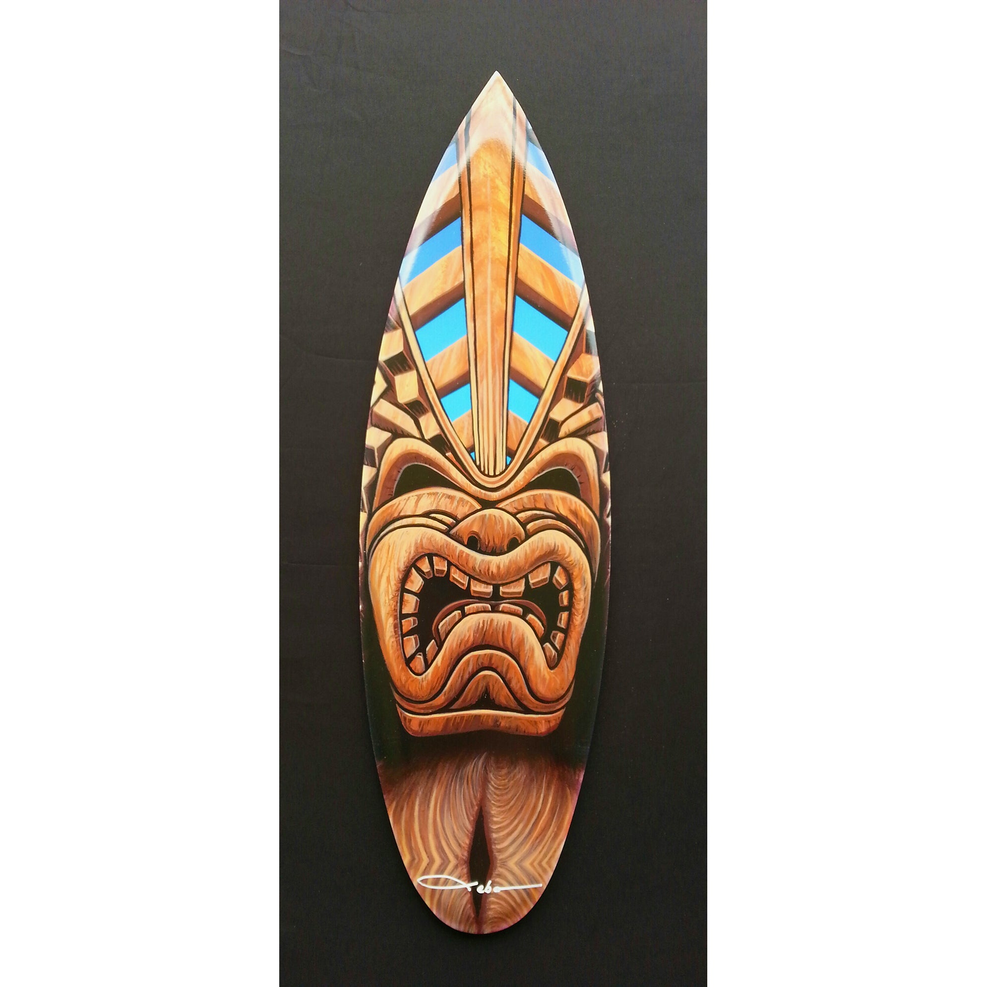 "Lono" Mini Surfboard Art Print - SeboArt.com
