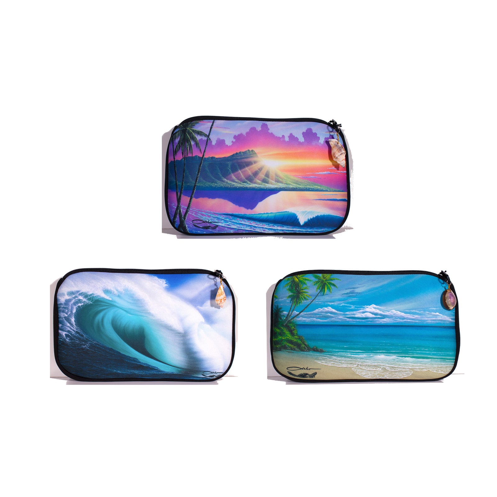 Love Collection Water Resistant Cosmetic Pouches (Set of 3)