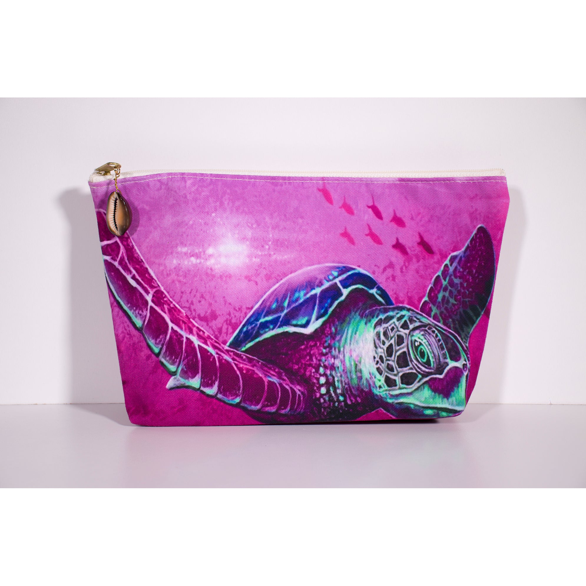 "Solo Honu Pink" Accessories Pouch - SeboArt.com