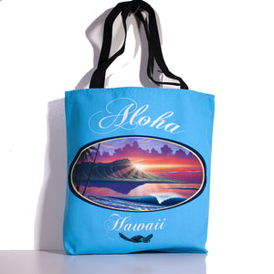 "Teal Aloha" Tote Bag - SeboArt.com