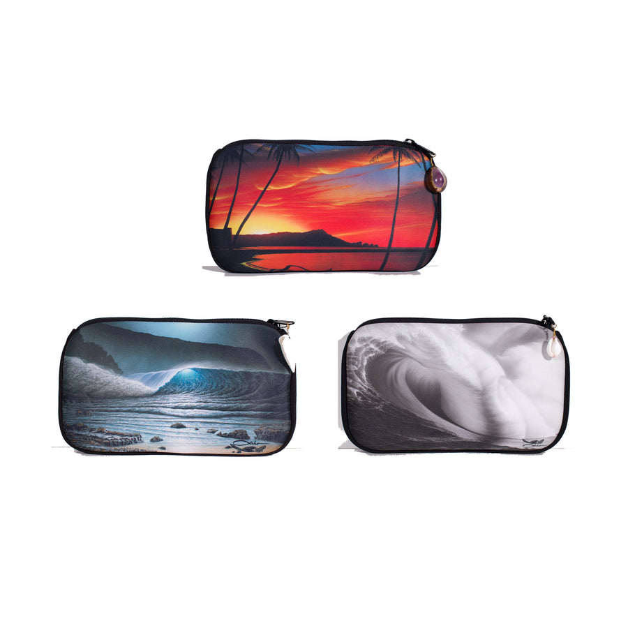 Tide Collection Water Resistant Cosmetic Pouches (Set of 3)