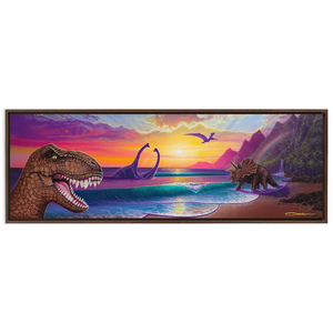 "Jurassic Paradise" Framed Traditional Stretched Canvas