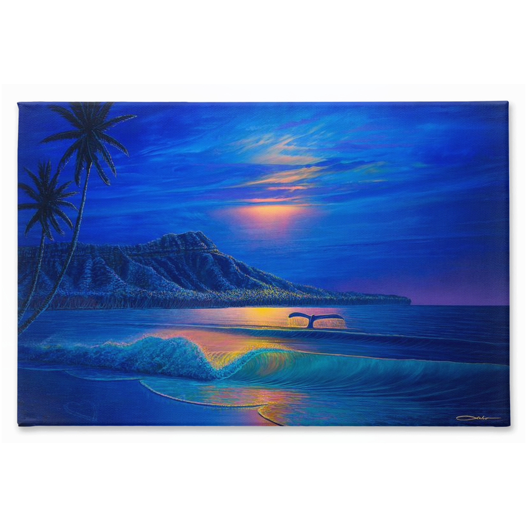 "Waikiki Romance" Traditional Stretched Canvas