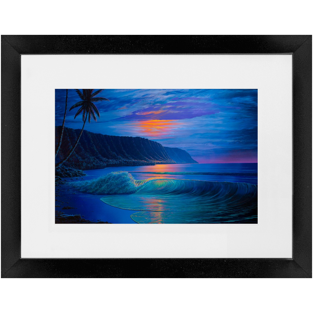 "Haleiwa Harvest Moon" Framed Prints