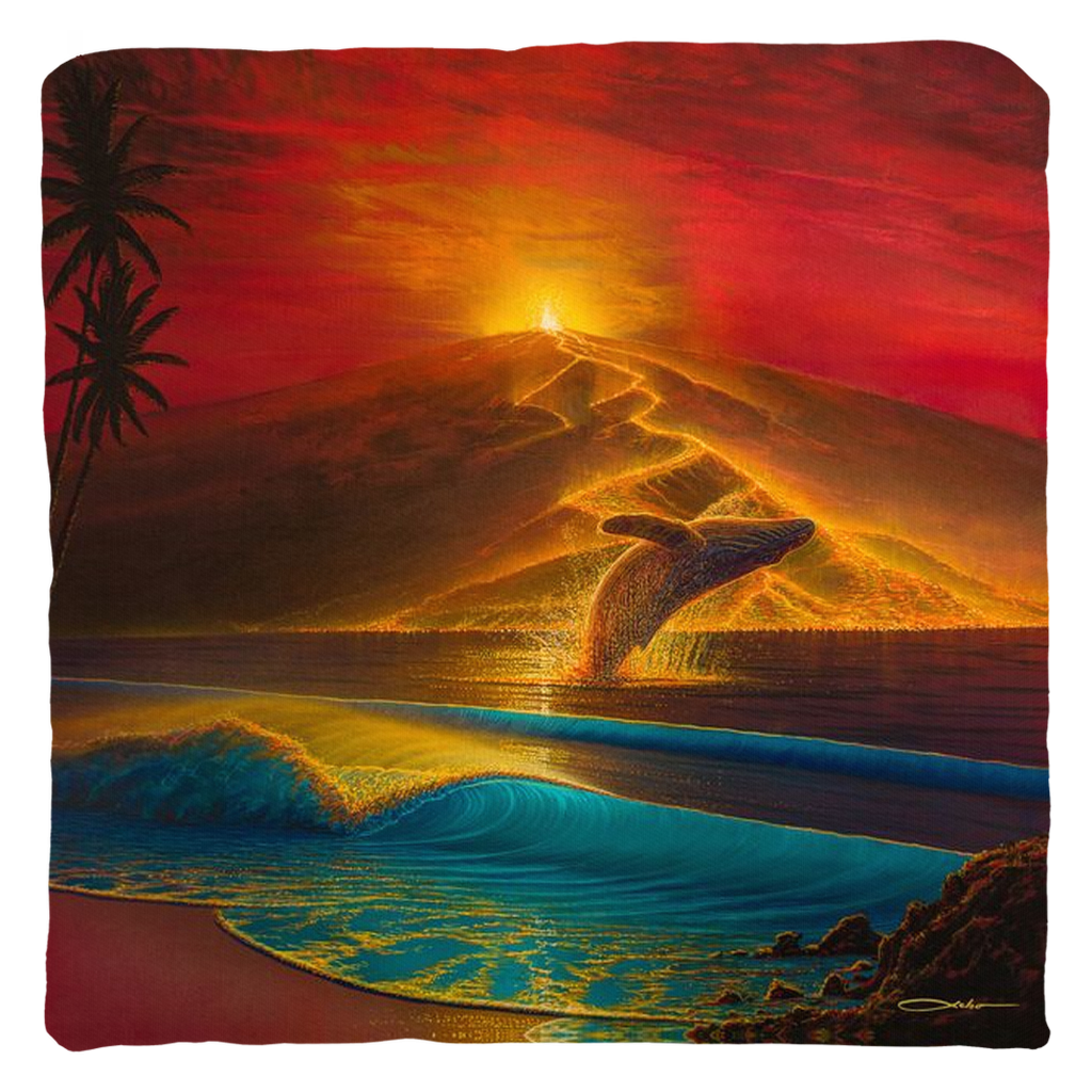 "Mauna Loa Awakes" Throw Pillows