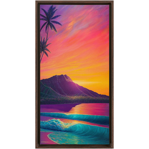 "Sun's Serenade" Framed Traditional Stretched Canvas