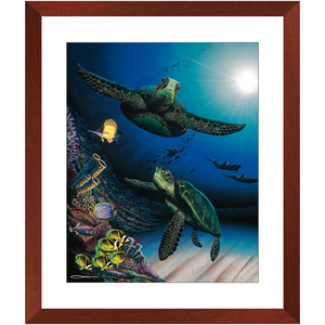 "Honu Reef" Framed Prints