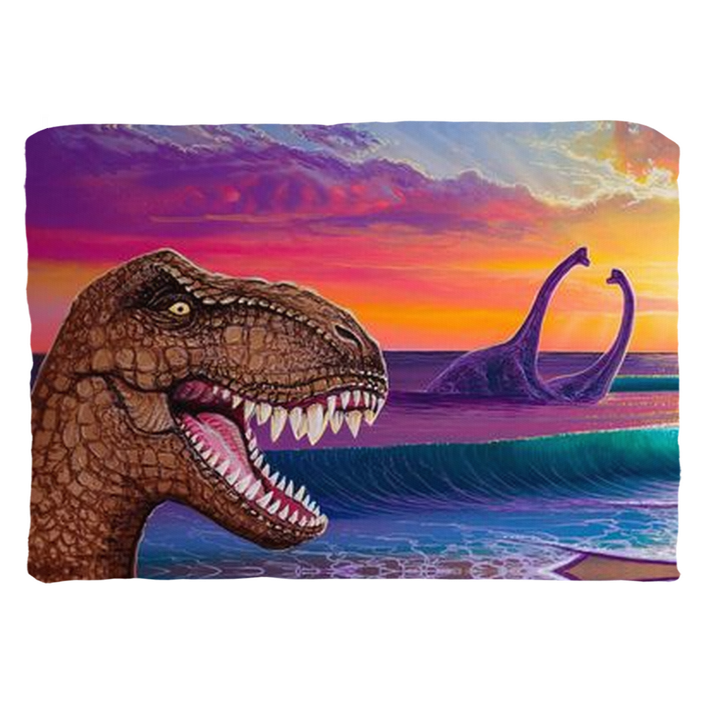 "Jurassic Paradise"  Throw Pillows