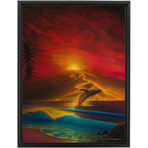 "Mauna Loa Awakes" Framed Traditional Stretched Canvas