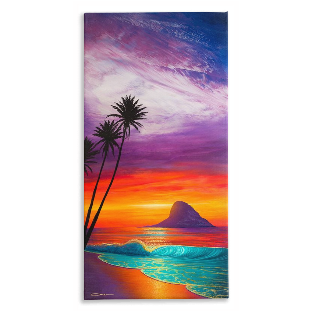 "Sunrise At Mokoli'i" Traditional Stretched Canvas