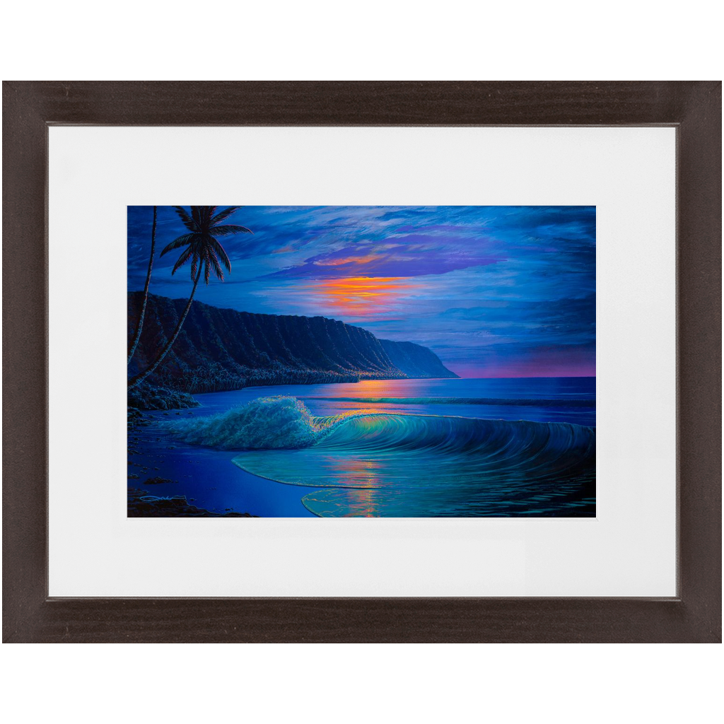 "Haleiwa Harvest Moon" Framed Prints