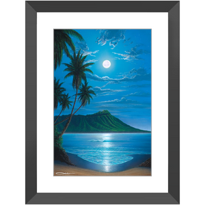 "Diamond Head Moon" Framed Prints