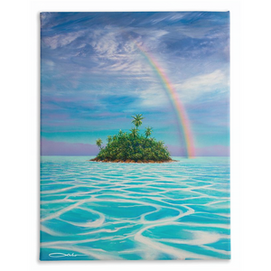 "Heaven's Lagoon" Traditional Stretched Canvas