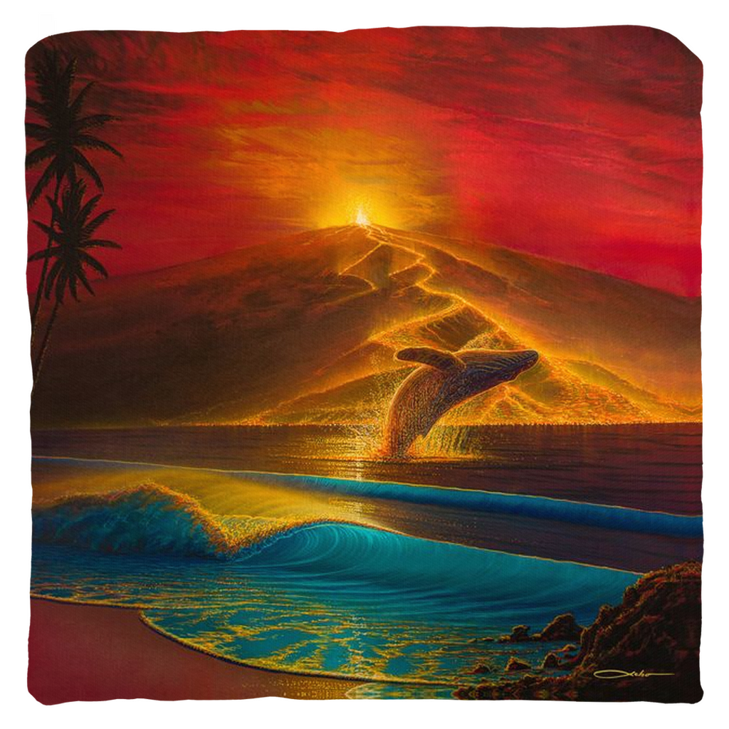 "Mauna Loa Awakes" Throw Pillows