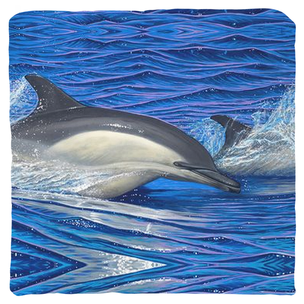 "Dolphin Blue" Throw Pillows