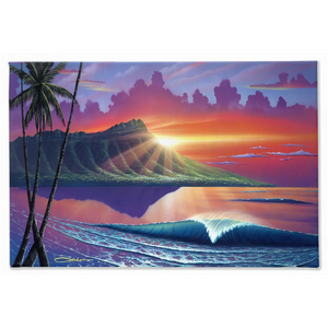 "Early Waikiki" Traditional Stretched Canvas