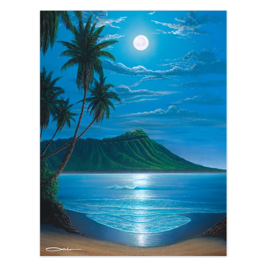 "Diamond Head Moon" Folded Cards