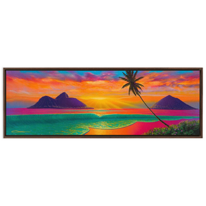 "Sunrise At Lanikai" Framed Traditional Stretched Canvas