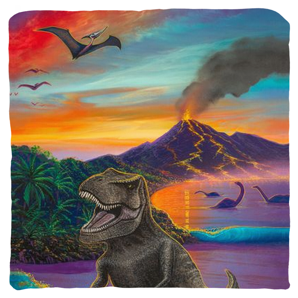 "Jurassic Island" Throw Pillows