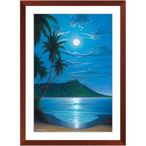 "Diamond Head Moon" Framed Prints