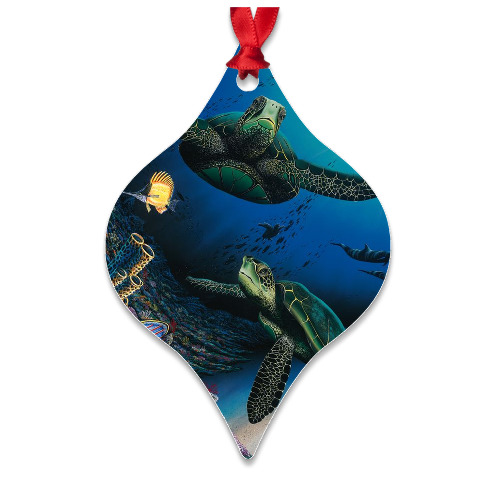 "Honu Reef" Metal Ornaments