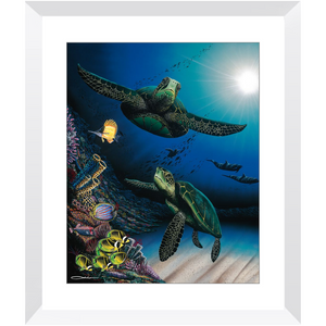 "Honu Reef" Framed Prints