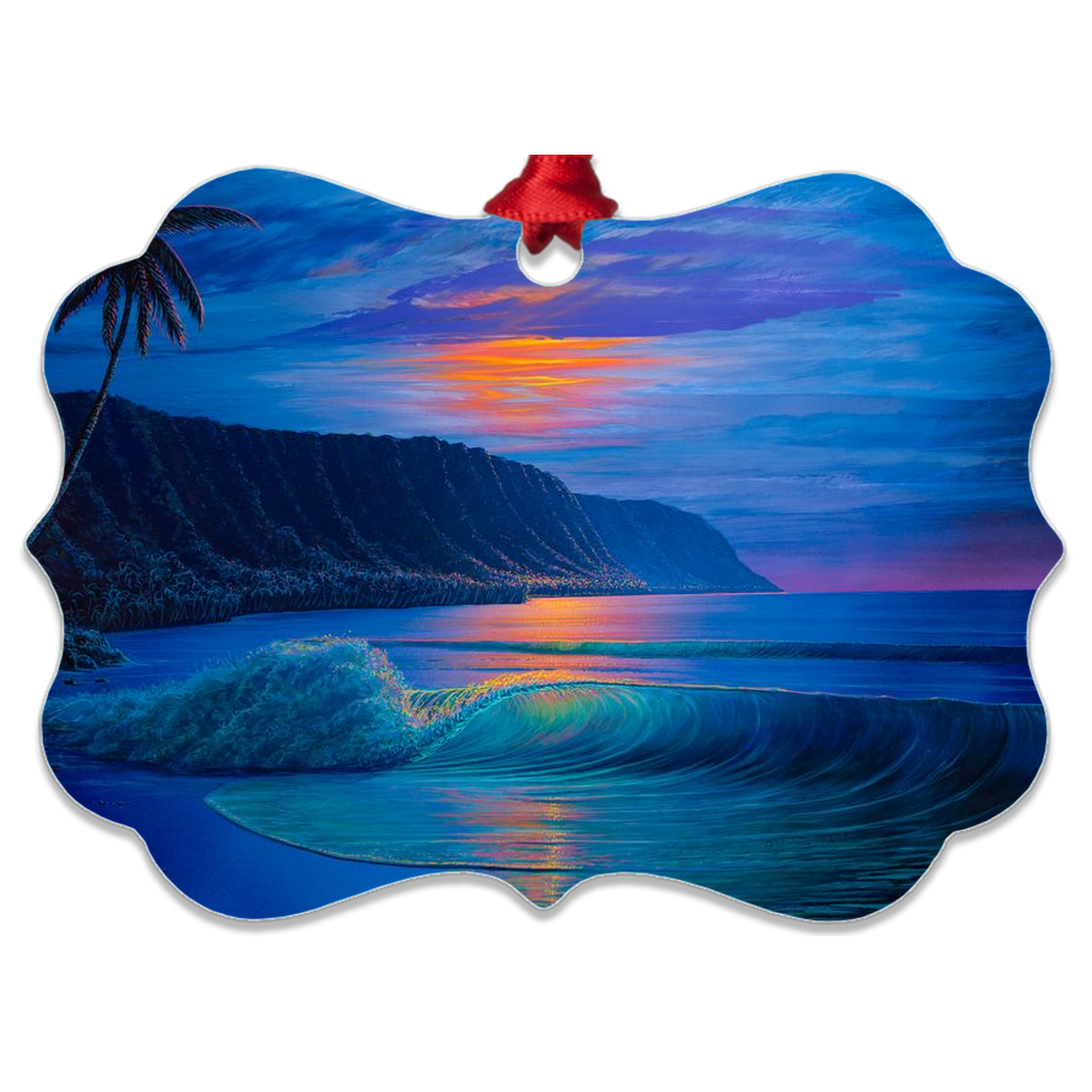 "Haleiwa Harvest Moon" Metal Ornaments